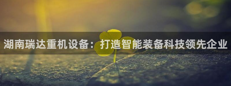 顺盈娱乐怎么样：湖南瑞达重机设备：打造智能装备科技领先企业