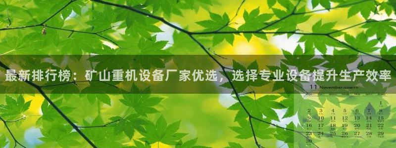 顺盈娱乐在线开户官网：最新排行榜：矿山重机设备厂家优选，选择