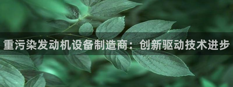 顺盈娱乐下载安装手机版：重污染发动机设备制造商：创新驱动技术