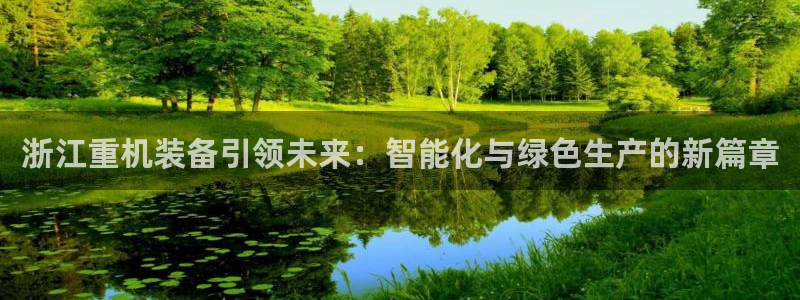 顺盈娱乐官网下载：浙江重机装备引领未来：智能化与绿色生产的新