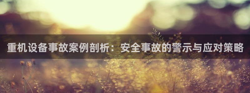 清远顺盈娱乐公司招聘：重机设备事故案例剖析：安全事故的警示与