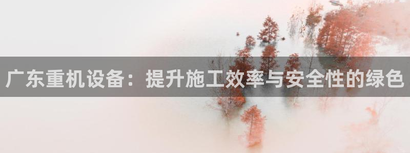 顺盈娱乐团购：广东重机设备：提升施工效率与安全性的绿色