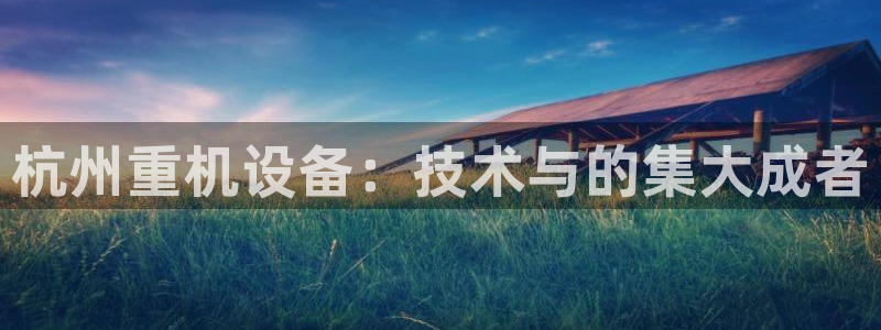 顺盈娱乐主管审判官333OO：杭州重机设备：技术与的集大成者