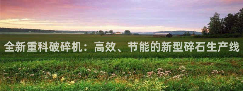 顺盈娱乐代理怎么样了啊：全新重科破碎机：高效、节能的新型碎石