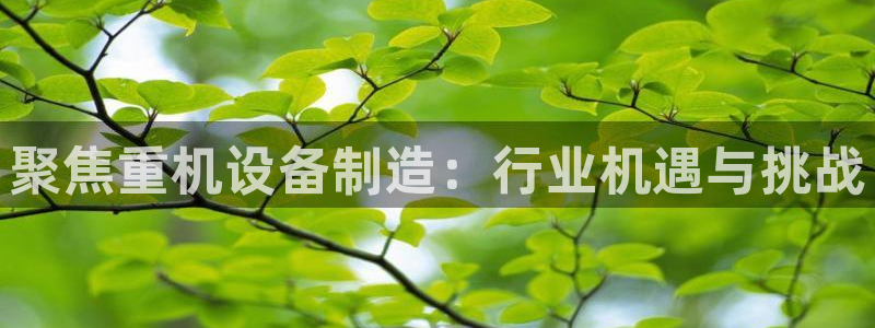 顺盈娱乐注册登录：聚焦重机设备制造：行业机遇与挑战