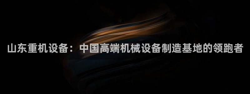 顺盈娱乐主管监判官333OO：山东重机设备：中国高端机械设备